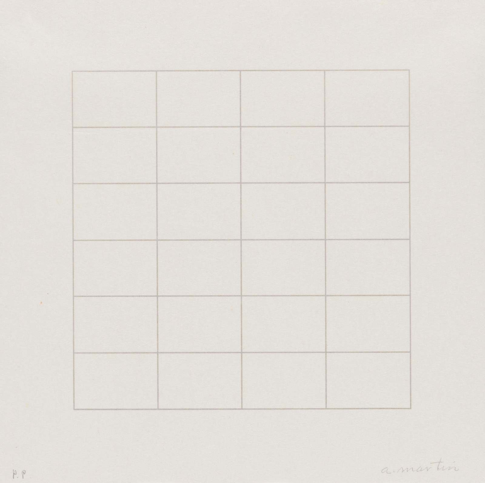Image: Agnes Martin, Untitled from the portfolio On a Clear Day, 1973
