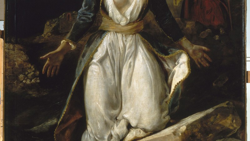 Image: Eugéne Delacroix, La Gréce sur les runies de Missolonghi, 1826