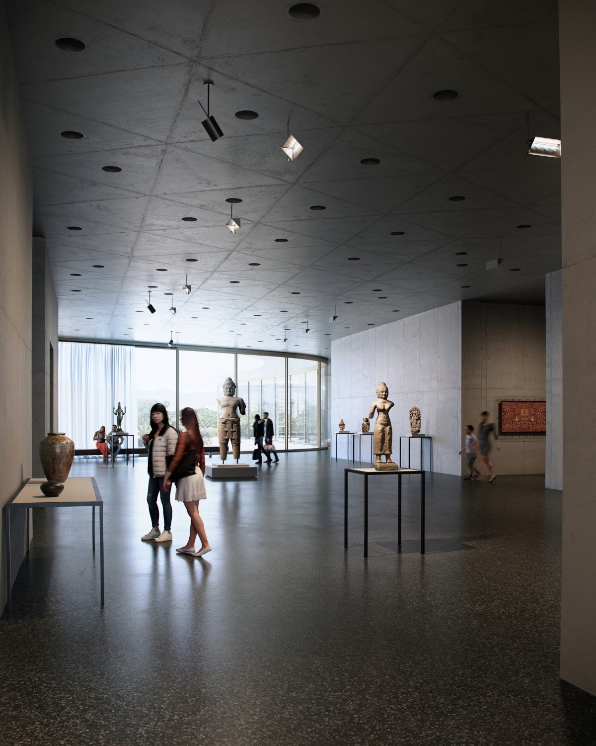 Courtyard gallery, exhibition level, Atelier Peter Zumthor/The Boundary