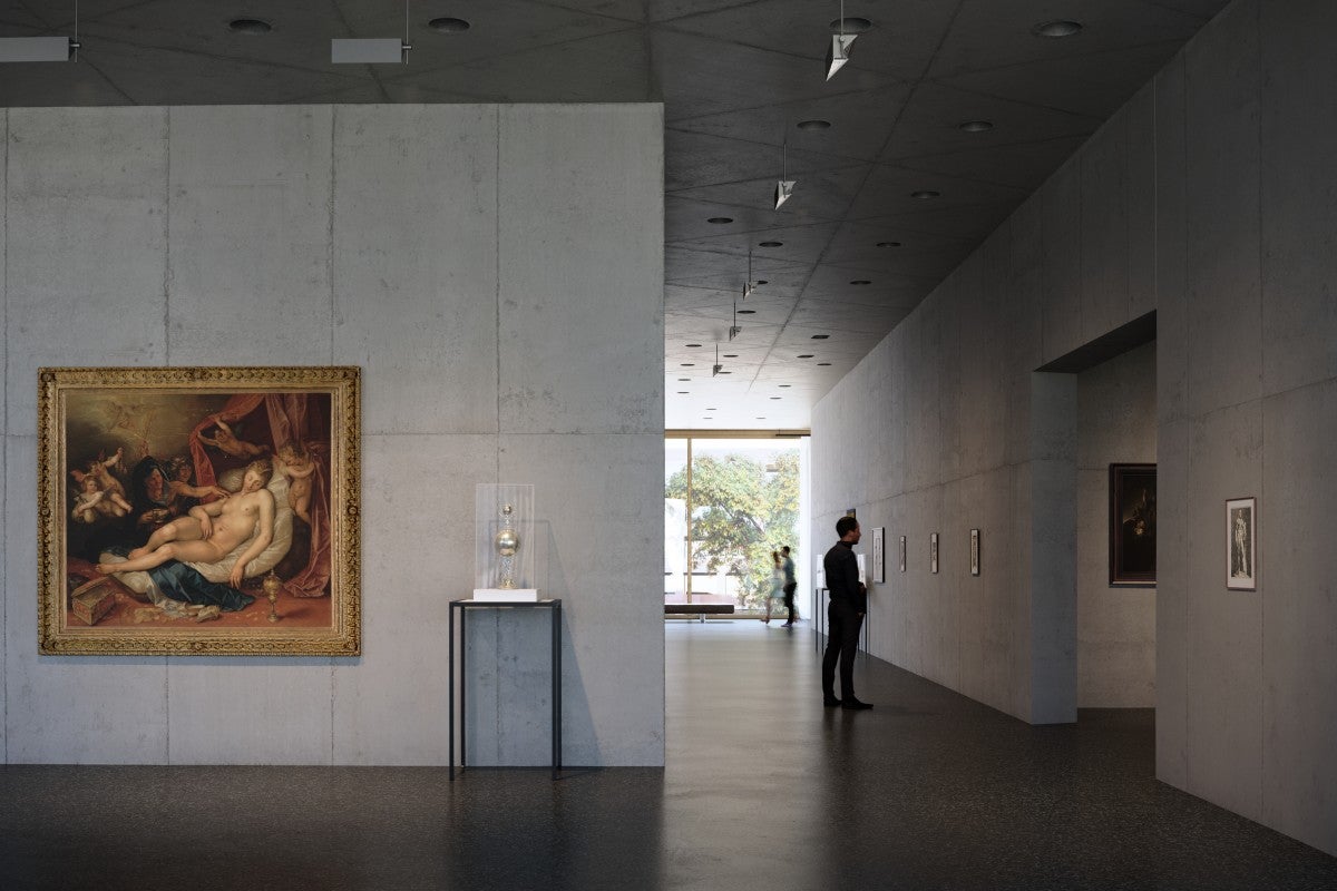 Courtyard gallery, exhibition level, Atelier Peter Zumthor/The Boundary