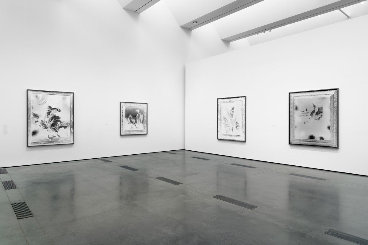 Installation photograph, Vera Lutter: Museum in the Camera, Los Angeles County Museum of Art, 2020, art © Vera Lutter, photo © Museum Associates/LACMA