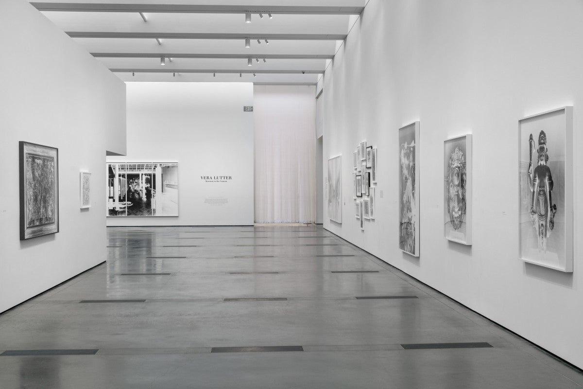 Installation photograph, Vera Lutter: Museum in the Camera, Los Angeles County Museum of Art, 2020, art © Vera Lutter, photo © Museum Associates/LACMA