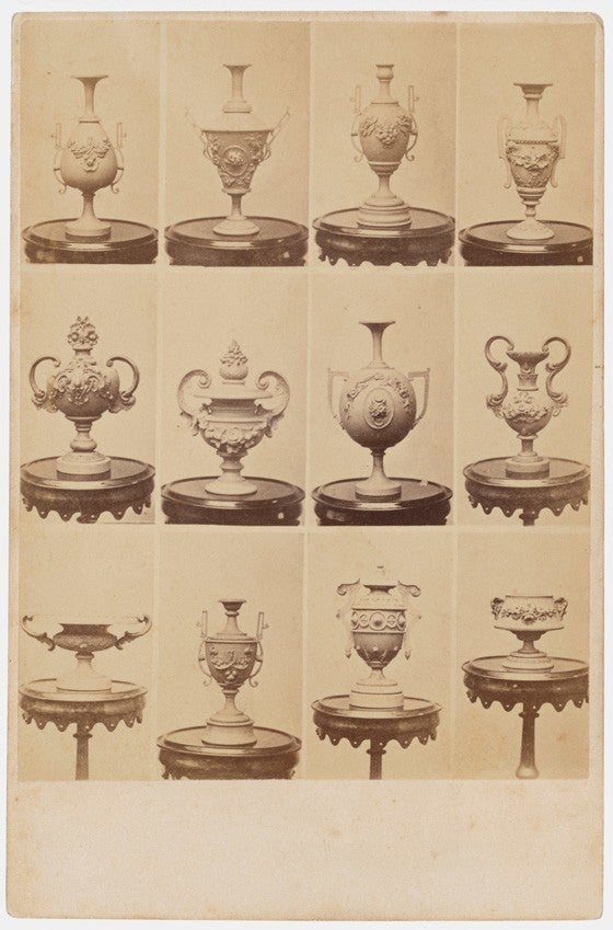 Ornamental photographic accessories, c. 1867